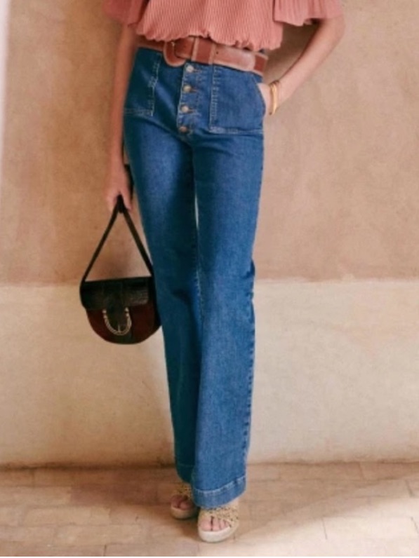 Sezane Tommy Jeans Trouser Blue Size 38 Us6